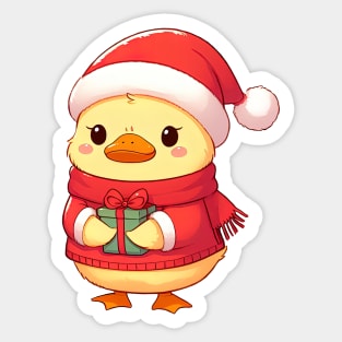 Cute Christmas Duck Sticker